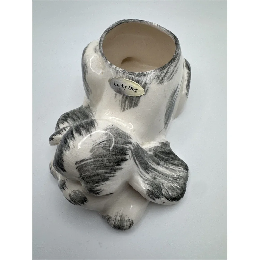 Vintage 50s Puppy Dog Figurine Planter Goldammer Ceramics California Pottery